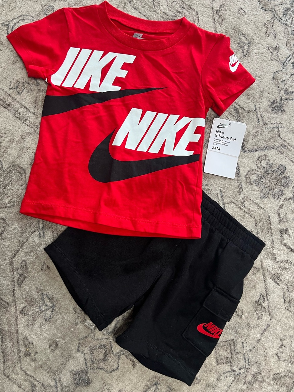 SUMMER SALE🚨Nike Kids' T-Shirt & Cargo Shorts Set Toddler